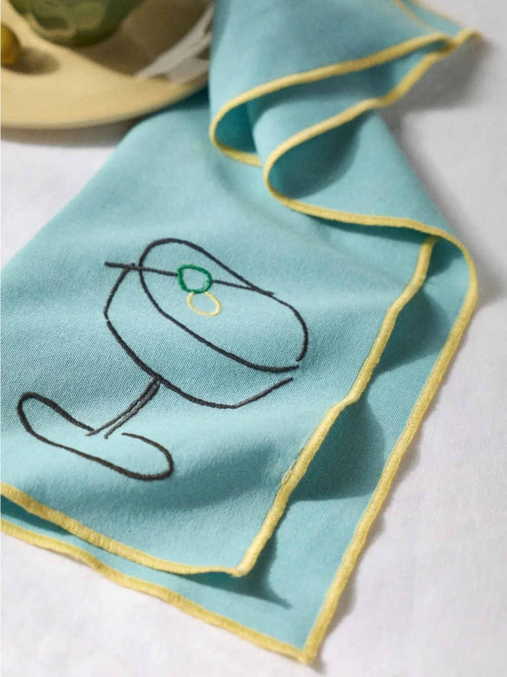 NWT Anthropologie Phthalo Ruth Cotton Napkins, Set of 2 in Sky